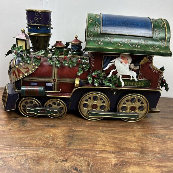 Grandeur Noel Tin Christmas‎ Locomotive Engine Collectors Edition Train w/ Box - Picture 2 of 16